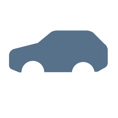 Піктограма кузова автомобіля синього кольору